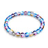 Indigo boréal | Argent | Bracelet de perles de verre galaxie
